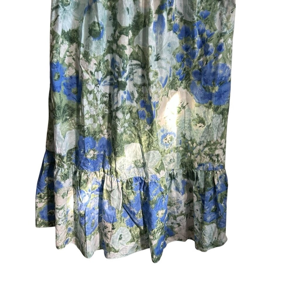 Tuckernuck Floral Prairie Puff Sleeve dress Ruffle Cottagecore Midi Chic Easter - Picture 5 of 12